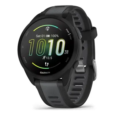 Garmin Forerunner 165 43mm AMOLED -urheilukello, musta/liuskekivenharmaa