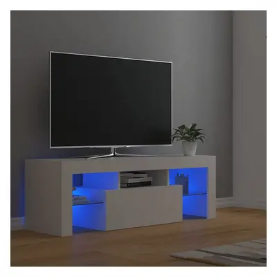vidaXL TV-taso LED-valoilla valkoinen 120x35x40 cm