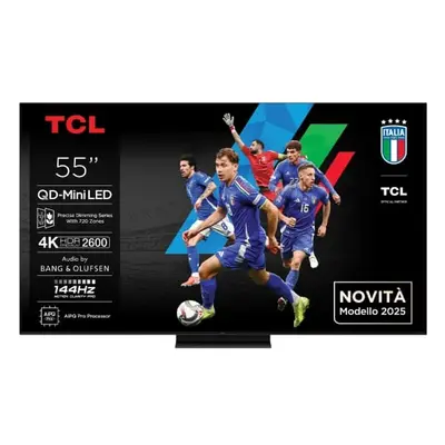 TCL 55C7K, 139,7 cm (55), 3840 x 2160 pikseliä, QD-Mini LED, Älytelevisio, Wi-Fi, Metallinen