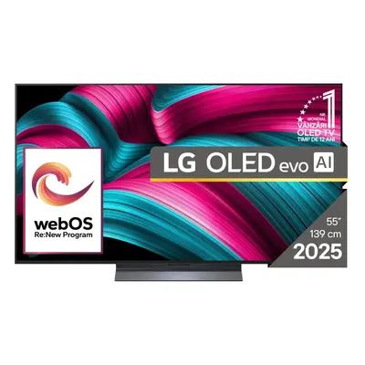 LG OLED evo AI OLED55C51LA, 139,7 cm (55), 3840 x 2160 pikseliä, OLED evo, Älytelevisio, Wi-Fi, musta