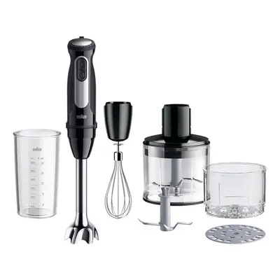 Braun MultiQuick 5 MQ55.254MBK, Upotettava sekoitin, 0,5 L, Jäänmurskaus, 1000 W, musta, Ruostumaton teräs