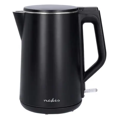 Nedis Vedenkeitin | 1.5 l | Muovi | Musta | Pyörivä 360 astetta | Piilotettu lämmityselementti | Strix® ohjain | Tyhjäksi kiehum