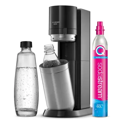 SodaStream E-DUO Metalli, Muovi Musta, Ruostumaton teräs
