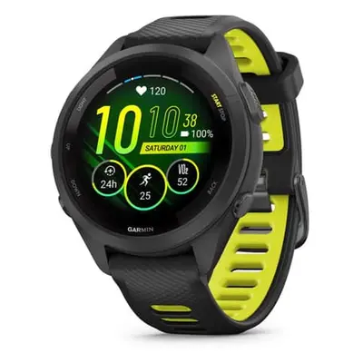 Garmin Forerunner 265S 42mm AMOLED -urheilukello, musta/keltainen