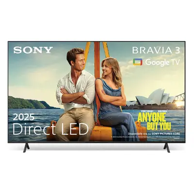 Sony Bravia 3 K65S35B 65" 4K LED Google TV, 60 Hz, Dolby Vision