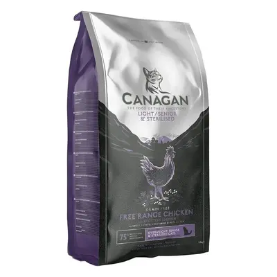 Canagan Light & Senior & Sterilised Chicken and Salmon, Kissan kuivaruoka, Grain Free, 1,5 kg