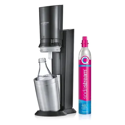 Saturaattori Sodastream SodaStream Crystal 3.0, Metalli, Ruostumaton teräs, Musta, Lasi, SodaStream 60 L Vaaleanpunainen, 0.615 