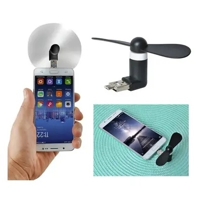 Tuuletin Micro-USB - Liitä puhelimeen