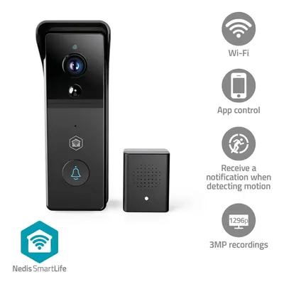 Nedis SmartLife video-dørtelefon | akku | 3MP Full HD 1296p