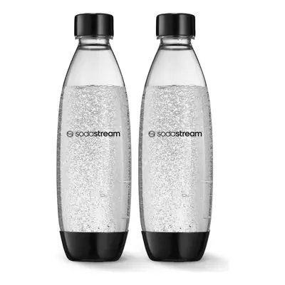 SodaStream 1741260410, Hiilihapotuspullo, Musta, Läpinäkyvä, 1 L, 2 kpl, 170 mm, 85 mm