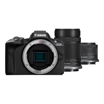Canon EOS R50, Black + RF-S 18-45 IS STM + RF-S 55-210mm F5-7.1 IS STM Kit, 24,2 MP, 6000 x 4000 pikseliä, CMOS, 4K Ultra HD, Ko