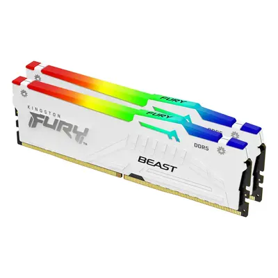 Kingston FURY Beast RGB 64 Gt (2 x 32 Gt) DDR5 6000 MHz, CL30 -muisti, valkoinen (EXPO)