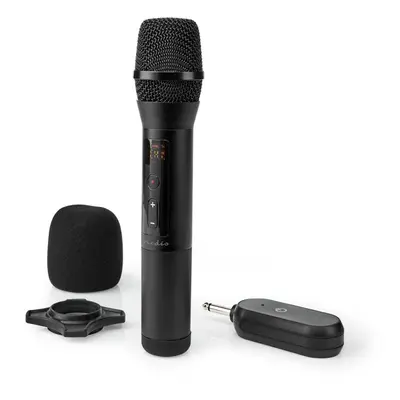 Nedis Langaton Mikrofonisarja | 20 Kanavaa | 1 mikrofoni | Kardioidi | 70 Hz - 13 kHz | 1000 Ohm | -95 dB | Äänenvoimakkuuden Sä
