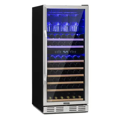 Klarstein Vinovilla Grande Built-in Duo -viinikaappi suurella tilavuudella litraa pulloa LED